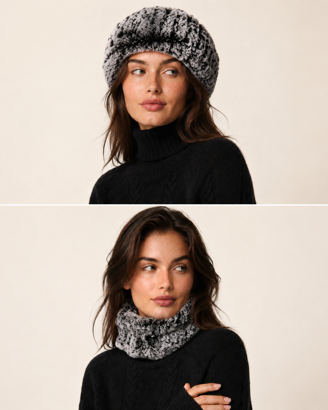 Woolsy Rex Rabbit Fur Versatile Headband and Scarf