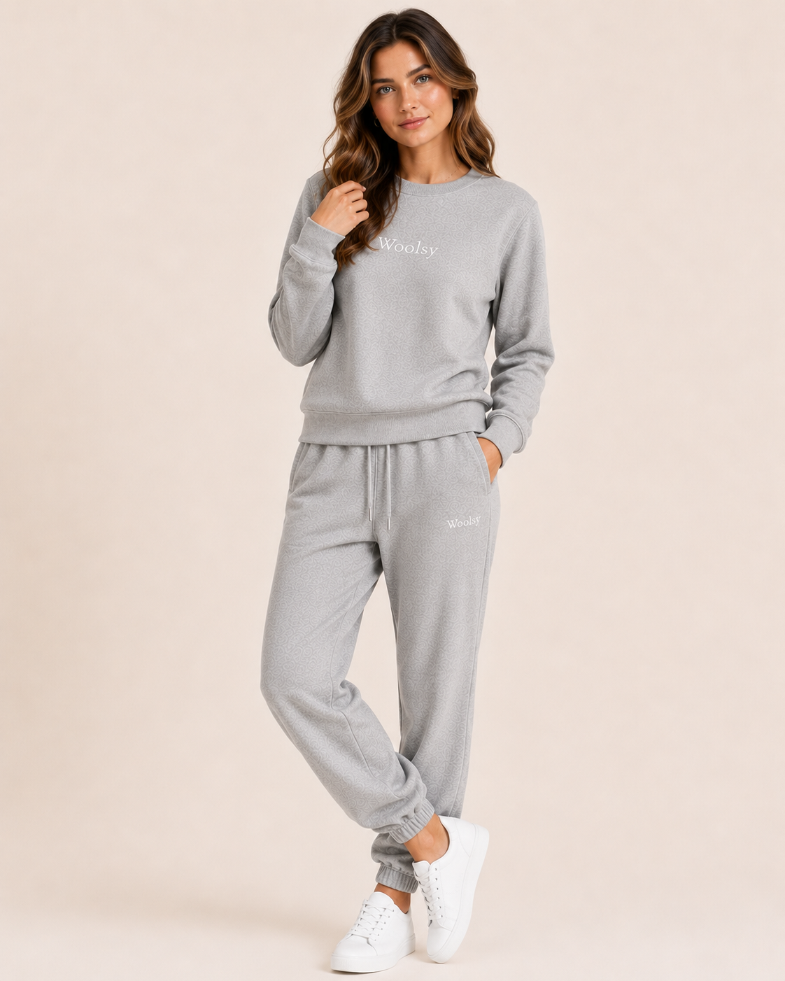 Women's Apparel - Woolsy Matching Crewneck + Sweats in Grey... Coming Soon