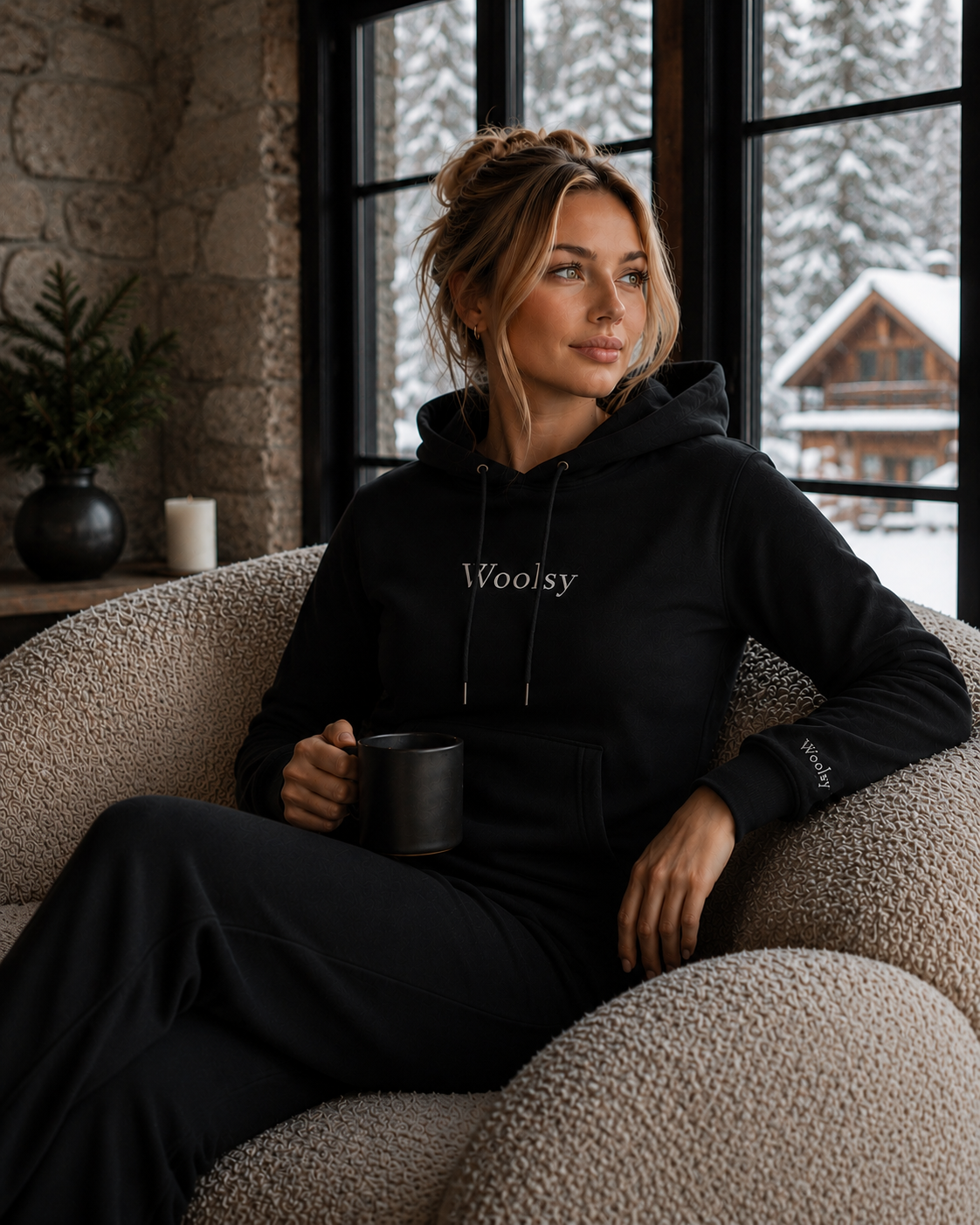 Women's Woolsy Hoodie in Black... Coming Soon