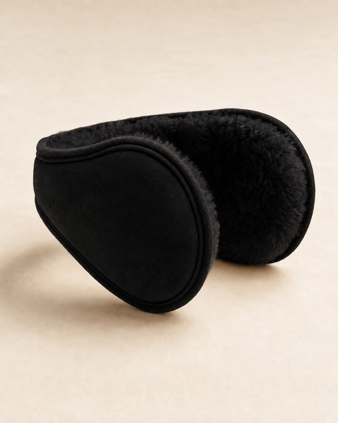 Woolsy Classic Shearling Ear Warmers - Black