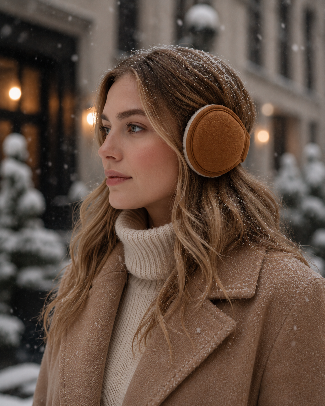 Woolsy Classic Shearling Ear Warmers - Chestnut