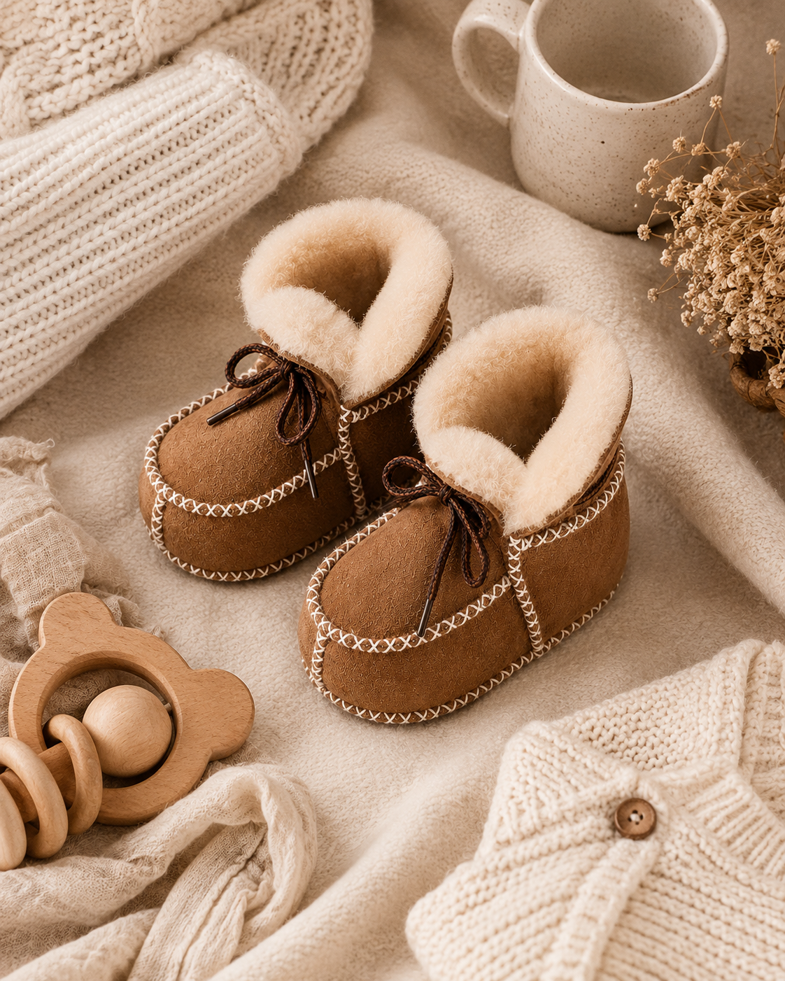 Woolsy Sheepskin Baby Booties