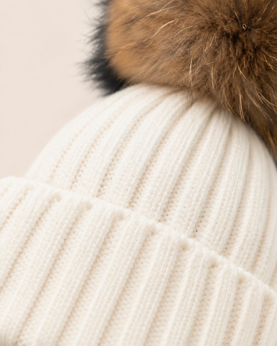 Woolsy Kids Knitted Pompom Hat — White