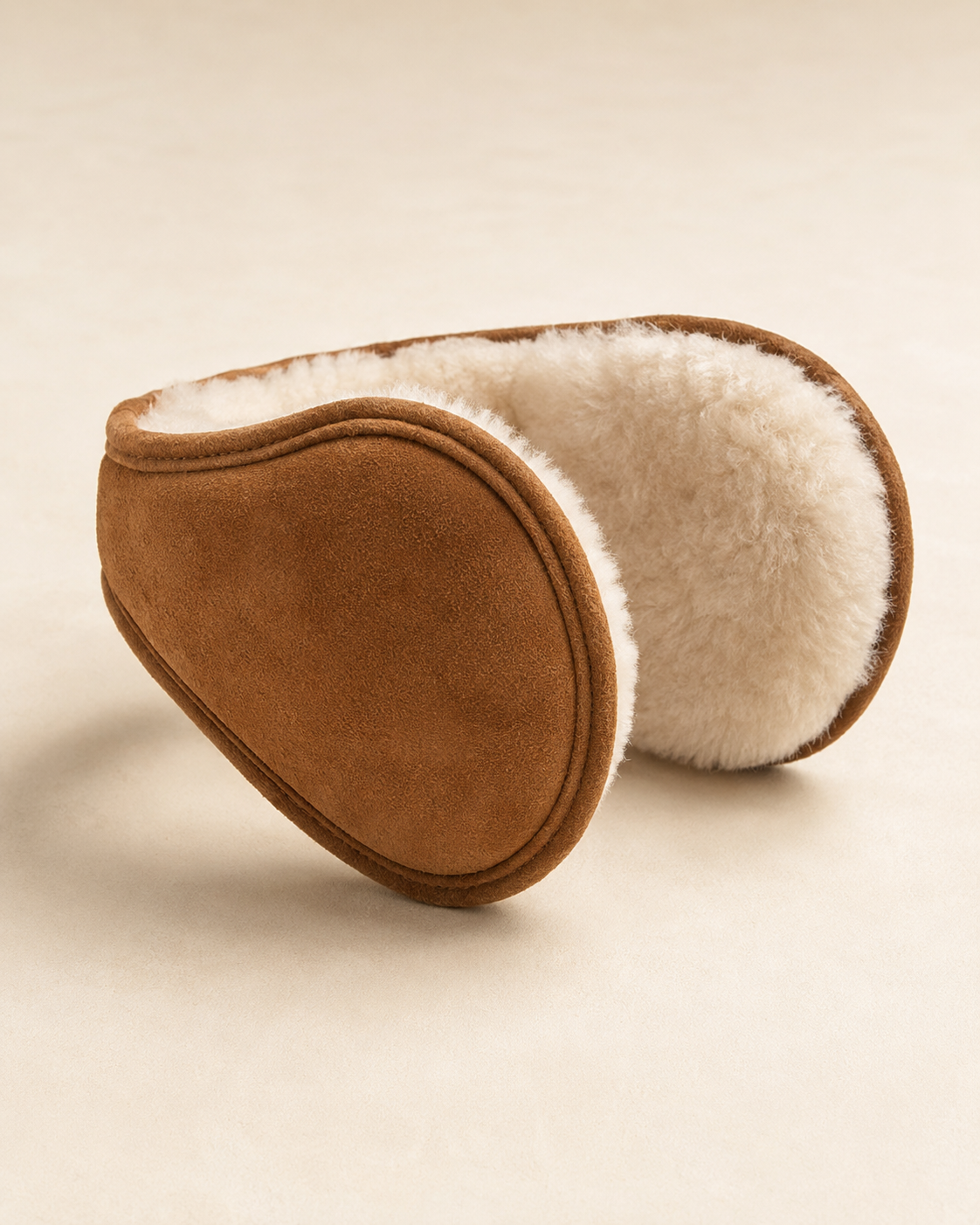 Woolsy Classic Shearling Ear Warmers - Chestnut