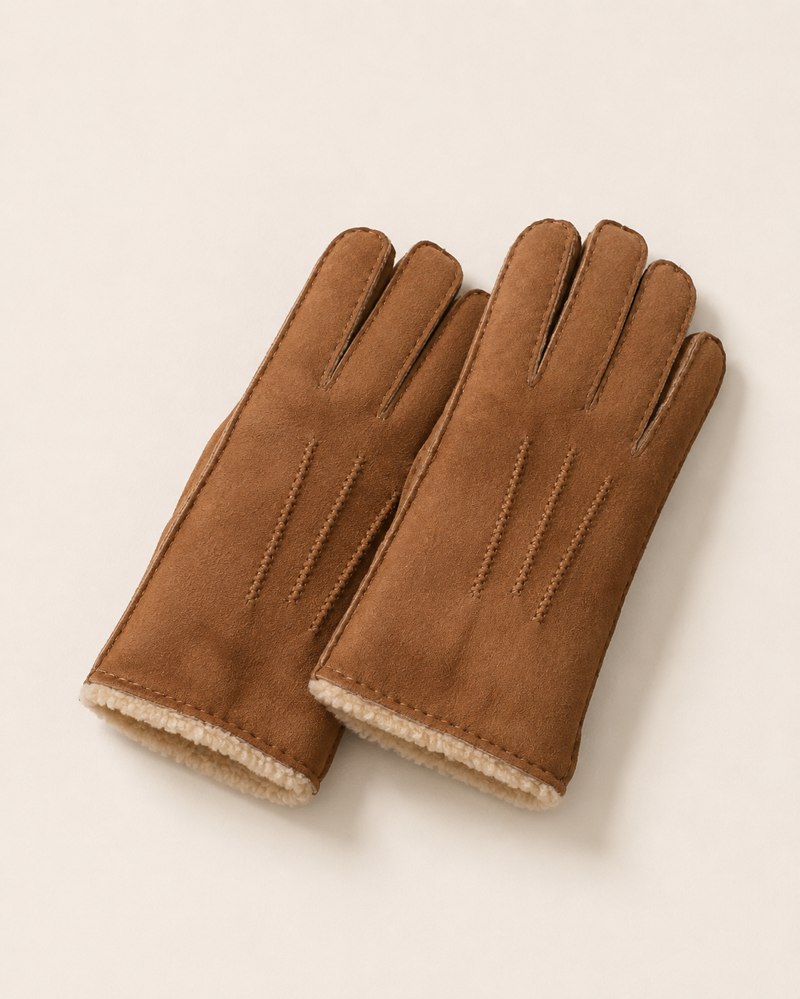 Woolsy Men’s Classic Shearling Gloves - Chestnut