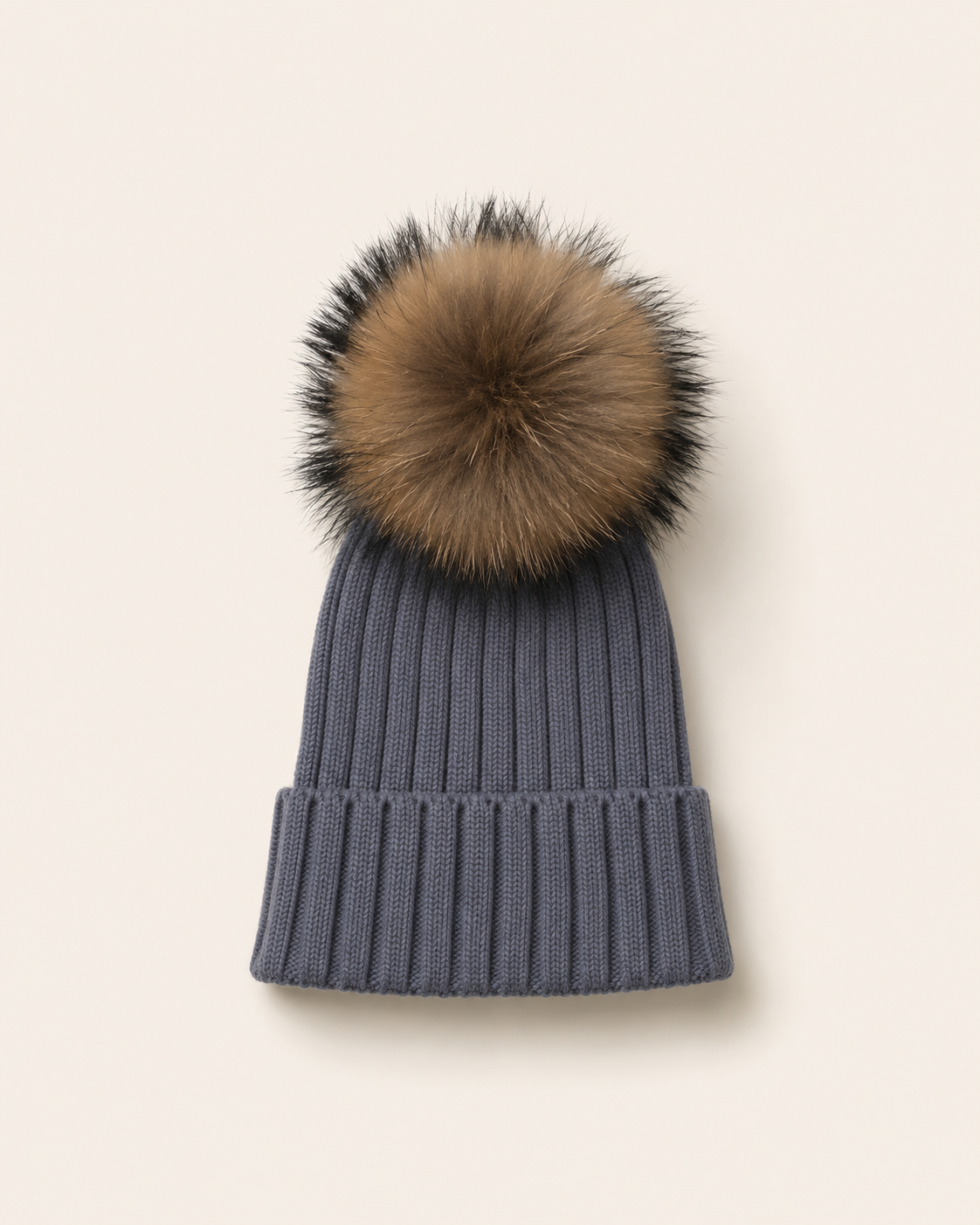Woolsy Kids Knitted Pompom Hat — Grey