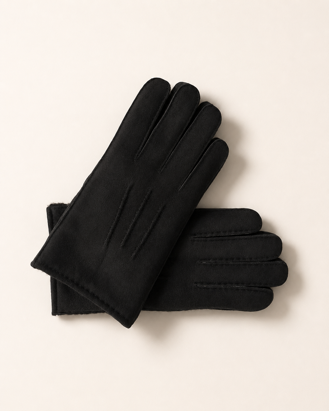 Woolsy Men’s Classic Shearling Gloves - Black