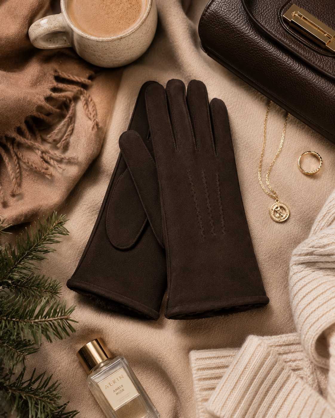 Woolsy Classic Women's Glove - Dark Brown