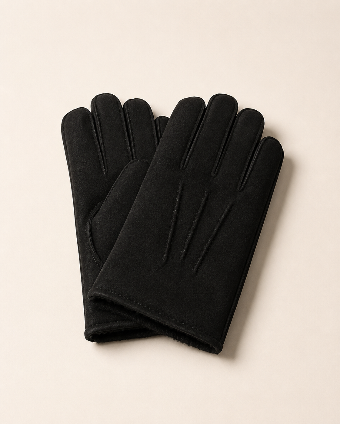 Woolsy Men’s Classic Shearling Gloves - Black