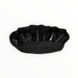 Black Cashmere Infinity Scarf with Black Fox Fur Trim