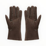 Men’s Classic Shearling Gloves - Brown with White