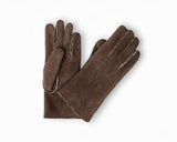 Men’s Classic Shearling Gloves - Brown with White