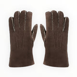 Men’s Classic Shearling Gloves - Brown with White