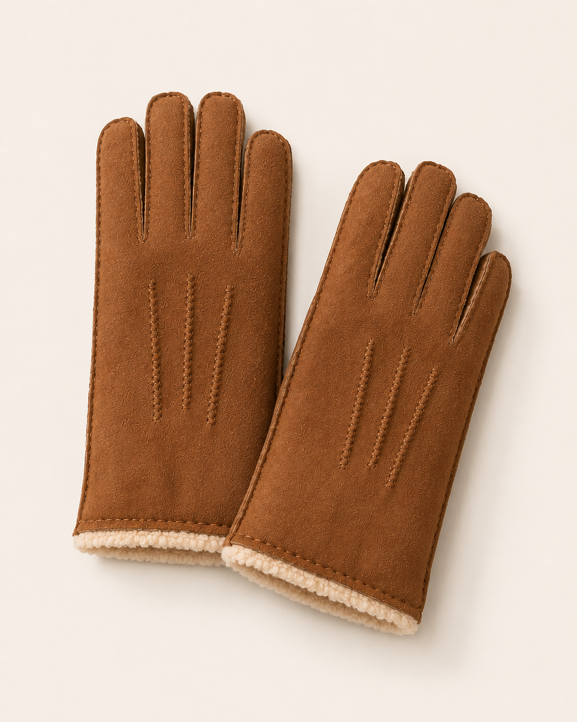 Woolsy Men’s Classic Shearling Gloves - Chestnut