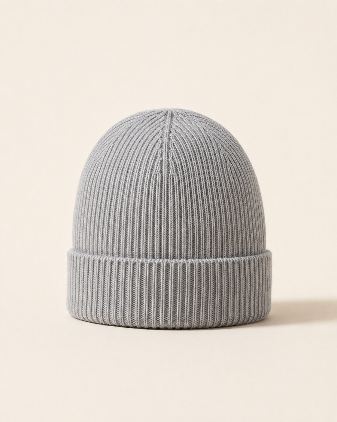 Woolsy Classic Cashmere Beanie in Light Grey