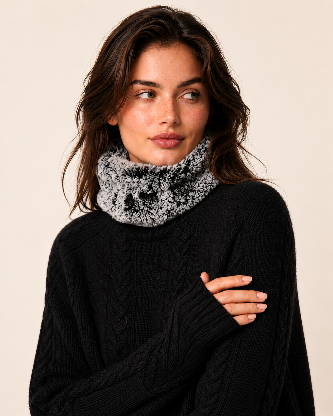 Woolsy Rex Rabbit Fur Versatile Headband and Scarf