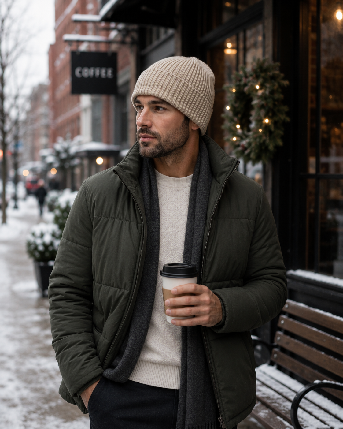 Woolsy Classic Cashmere Beanie in Oat