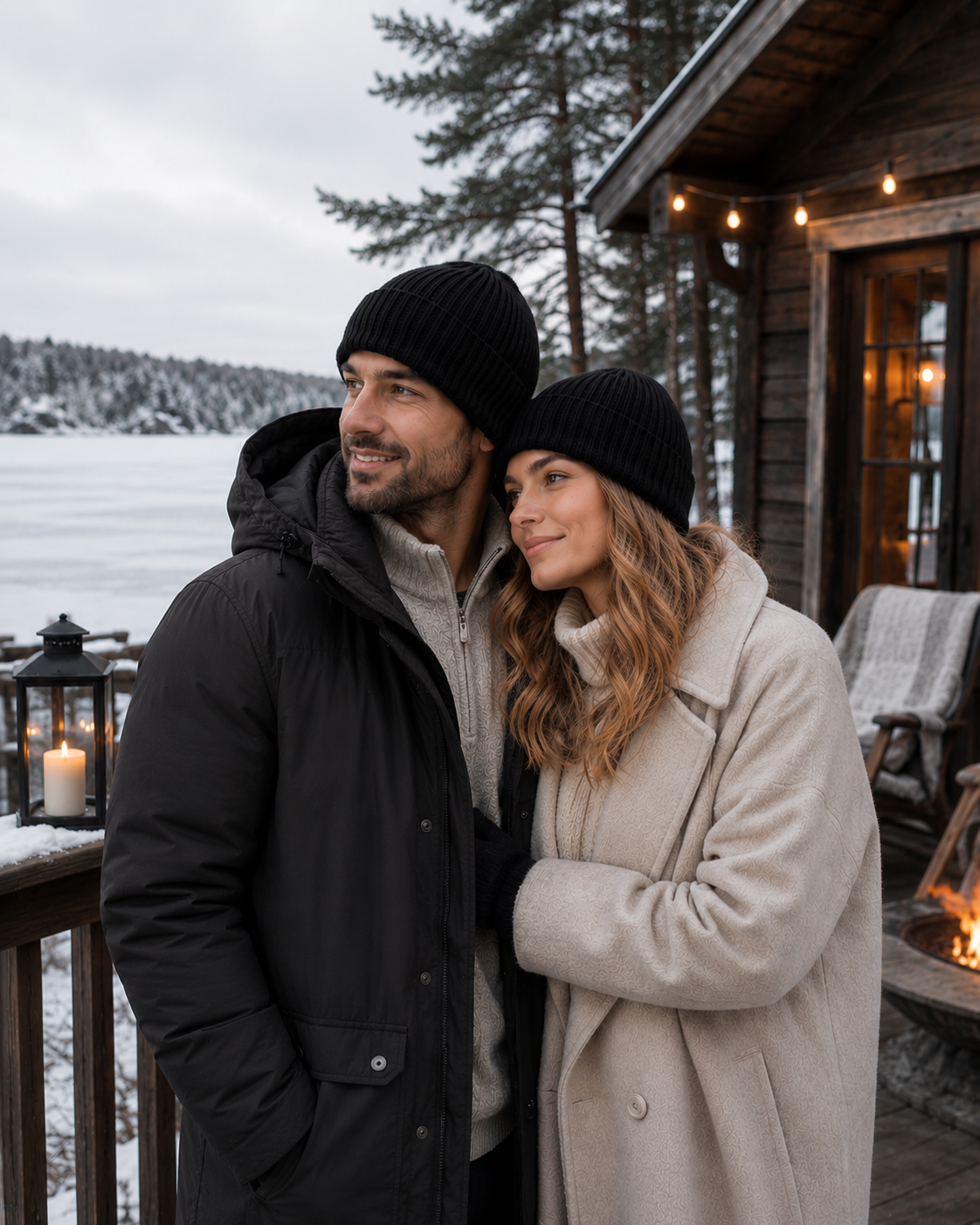 Woolsy Classic Cashmere Beanie in Black