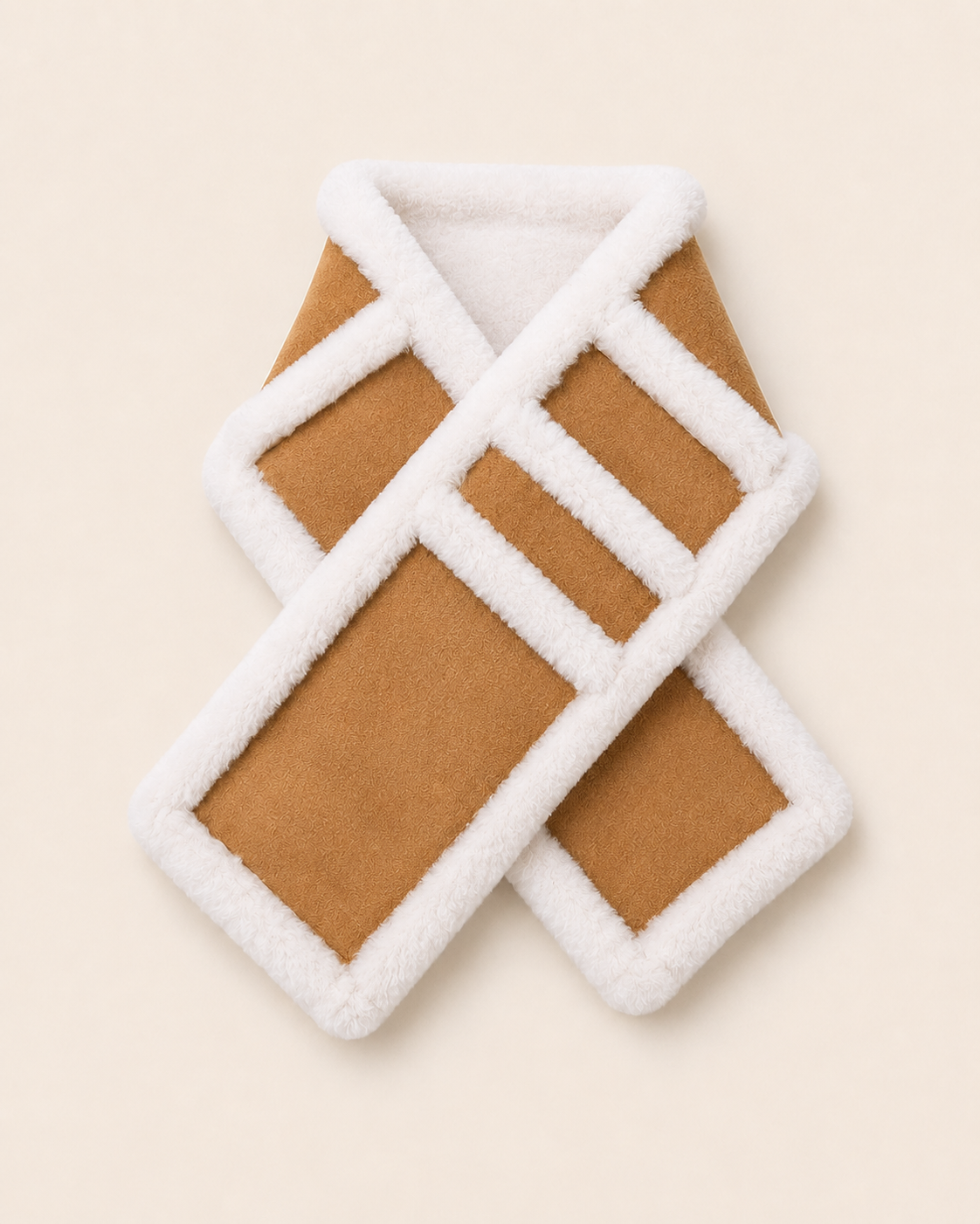 Woolsy Classic Shearling Scarf in Chestnut