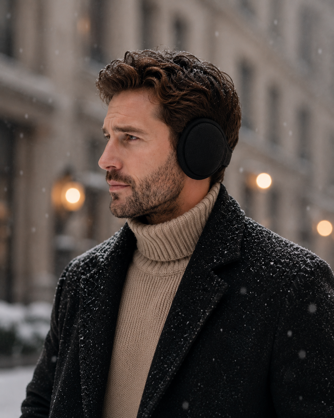 Woolsy Classic Shearling Ear Warmers - Black