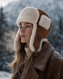 Woolsy Woman Genuine Shearling Trapper Hat