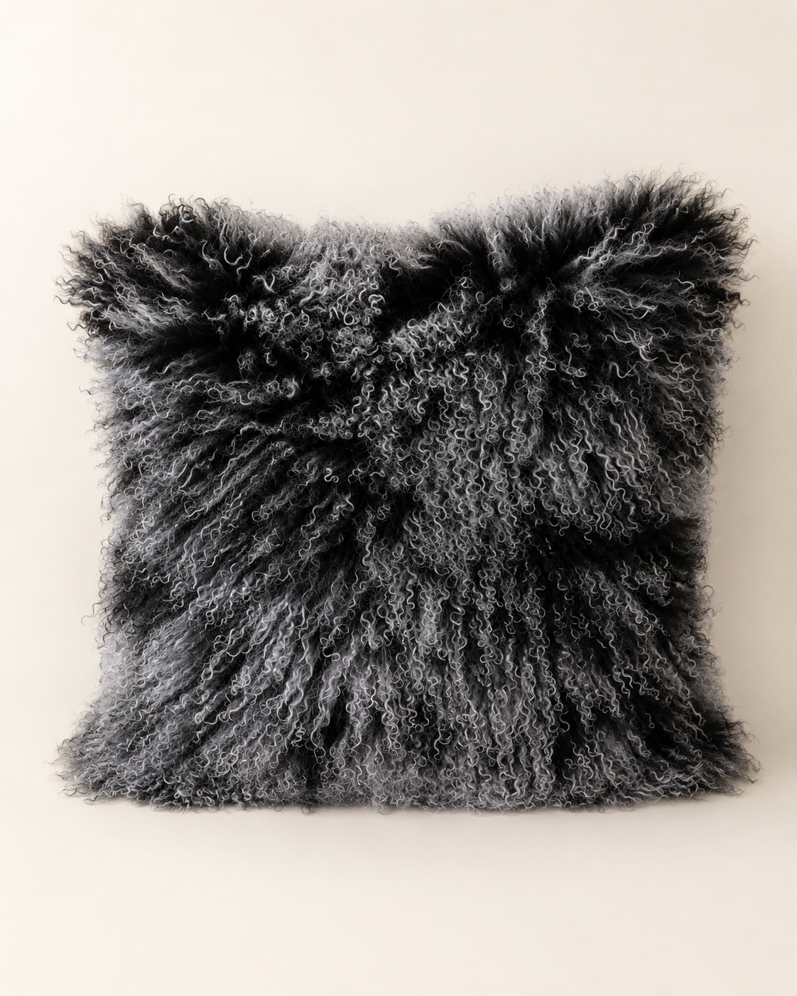 Woolsy Mongolian Sheepskin Pillow — Snow Top