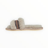 Woolsy Embroidery Shearling Slipper