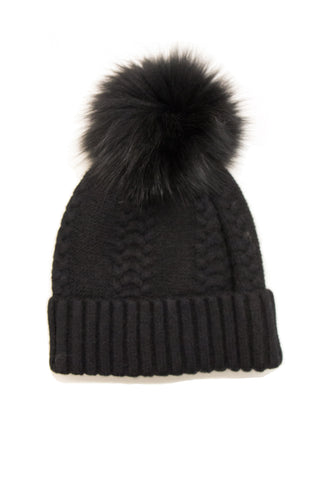 Woolsy Cashmere Wool Pompom Hat