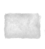 WHITE MONGOLIAN SHEEPSKIN FUR PILLOW
