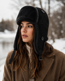 Woolsy Woman Genuine Shearling Trapper Hat
