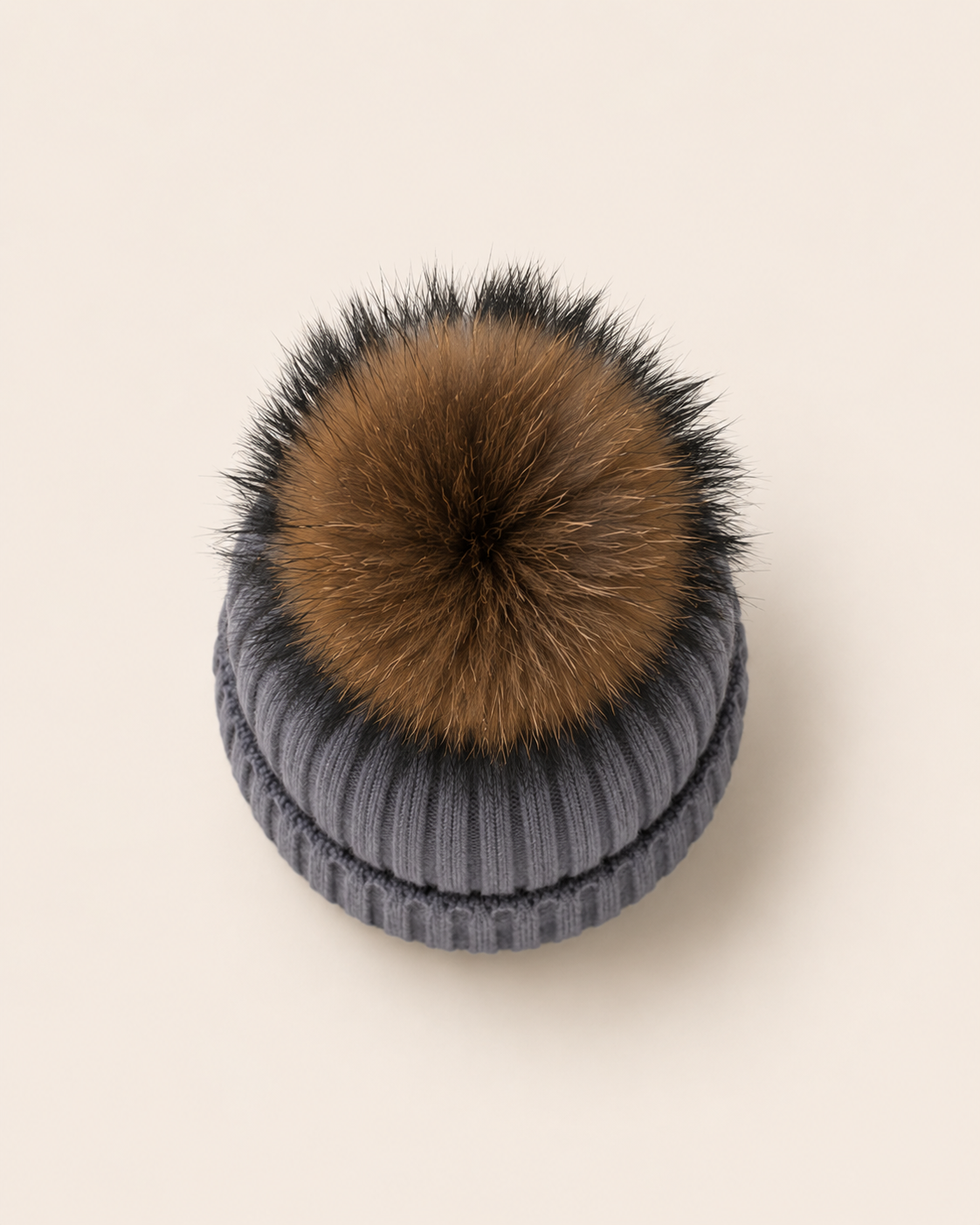 Woolsy Kids Knitted Pompom Hat — Grey