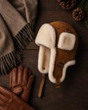 Woolsy Woman Genuine Shearling Trapper Hat
