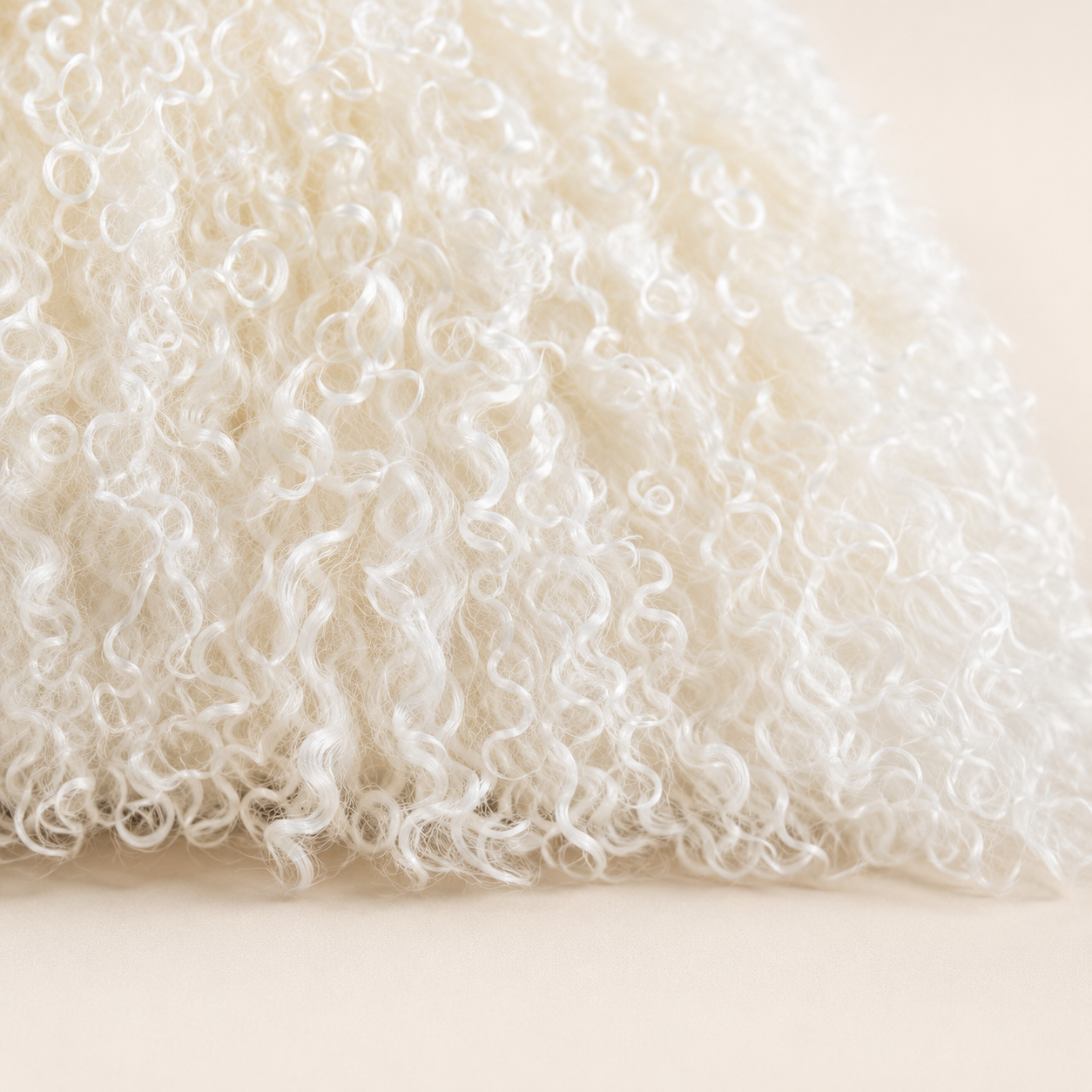 Woolsy Mongolian Sheepskin Pillow — White
