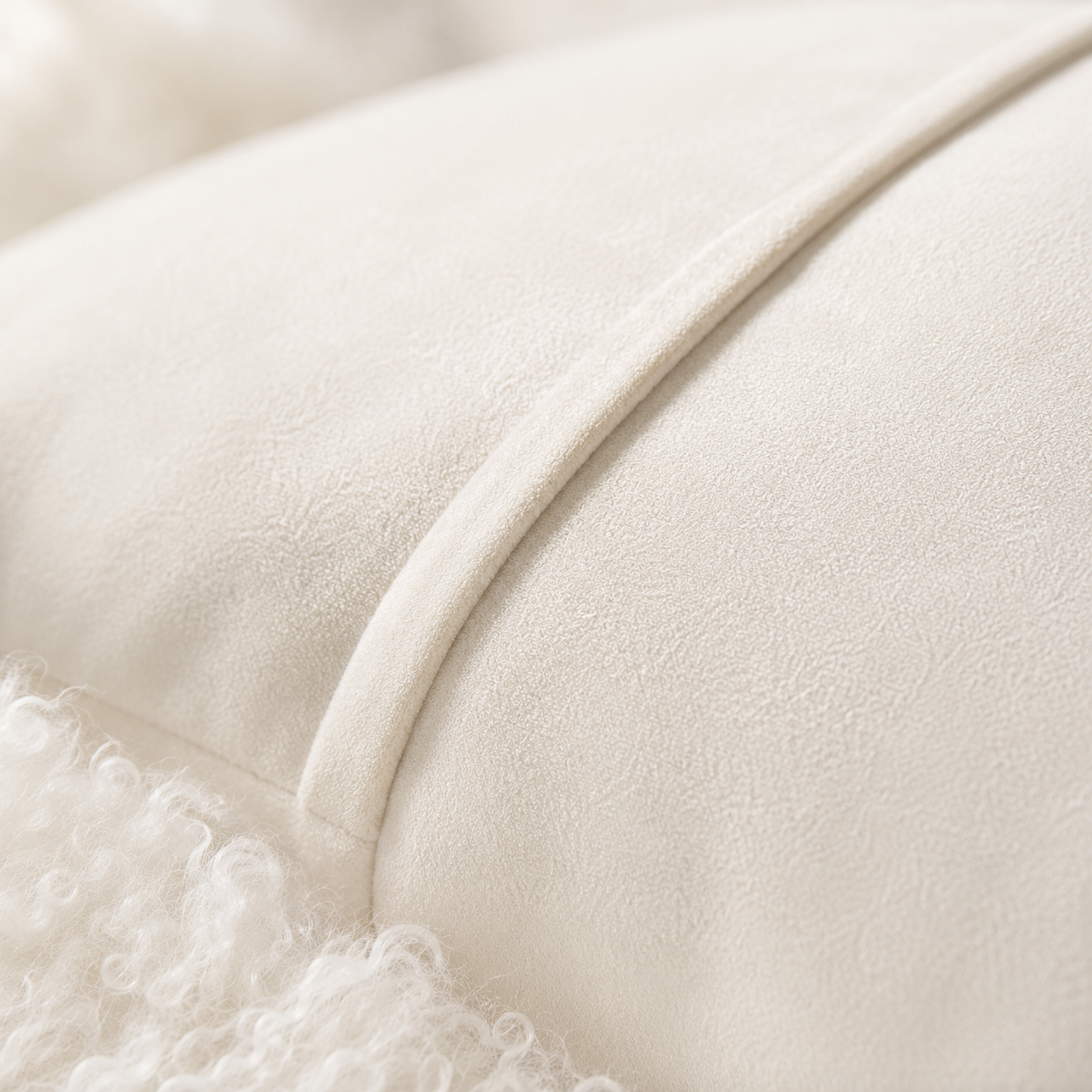 Woolsy Mongolian Sheepskin Pillow — White