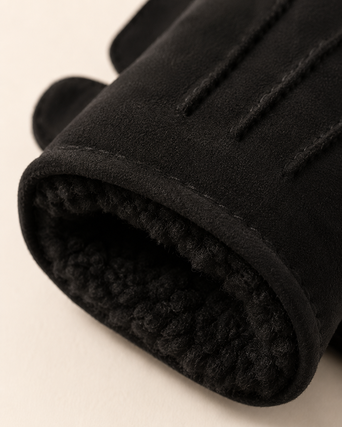 Woolsy Men’s Classic Shearling Gloves - Black