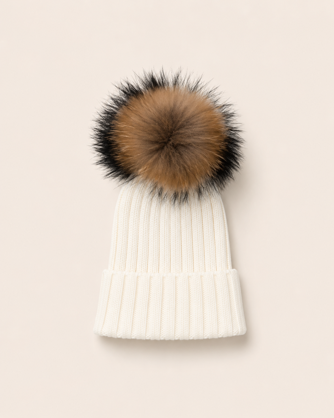 Woolsy Kids Knitted Pompom Hat — White