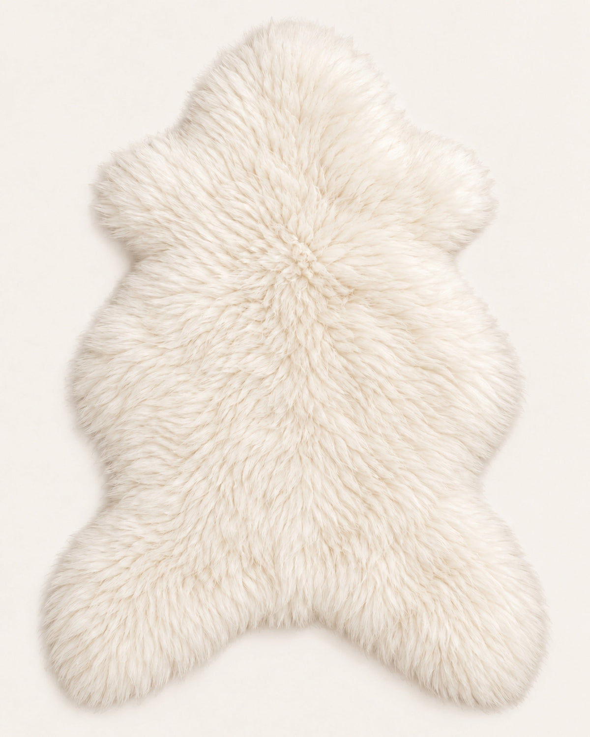 Woolsy single-pelt Australian sheepskin rug in Ivory, product view