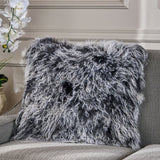 SNOW TOP MONGOLIAN SHEEPSKIN FUR PILLOW 16X16