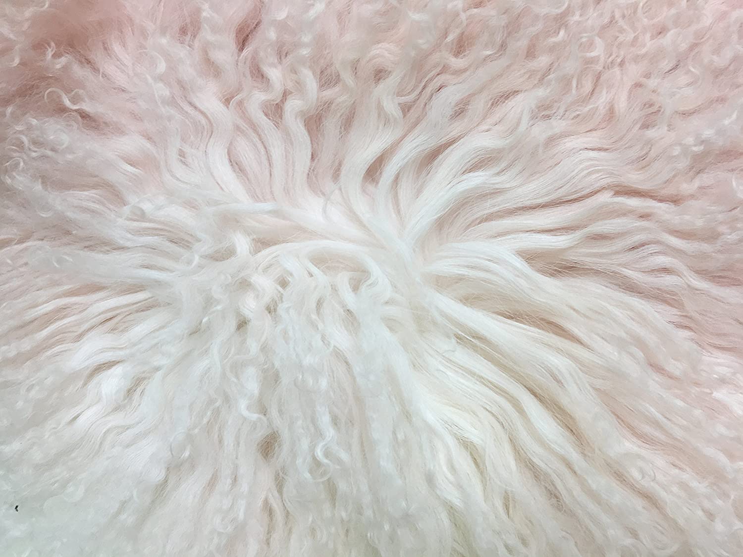 Woolsy Mongolian Sheepskin Pillow — Ombre Pink