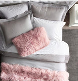 PINK MONGOLIAN SHEEPSKIN FUR PILLOW 16X16