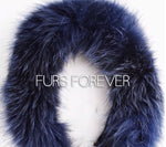 Blue Silver Fox Dyed Fur Trim/Collar