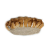 Cashmere Infinity Scarf with Red Fox Fur Trim