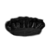 Black Cashmere Infinity Scarf with Black Fox Fur Trim